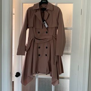 New with tags BCBG skirted bottom trench coat